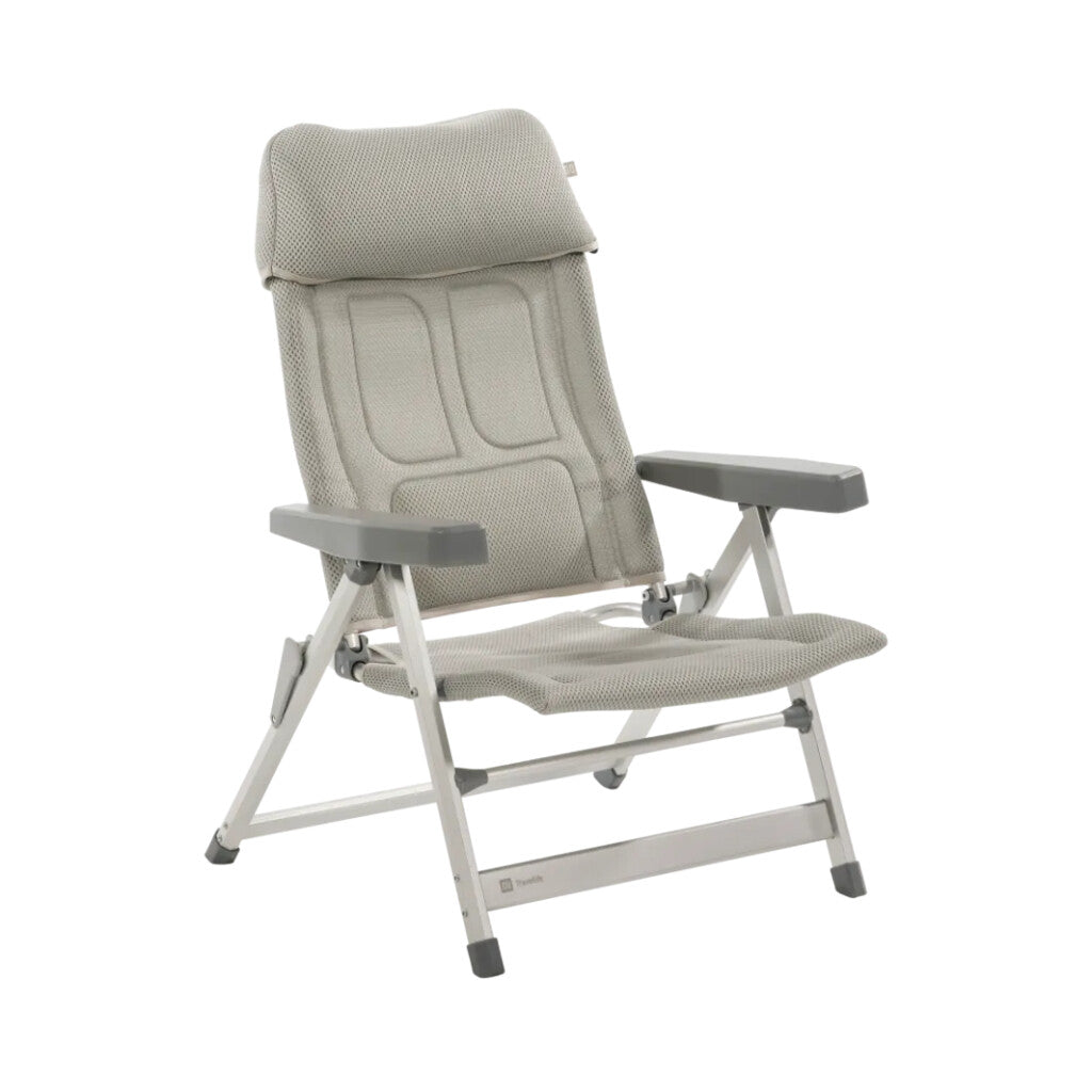 cooler campingstuhl Travellife Lucca Klappstuhl Lounge Cool Grey
