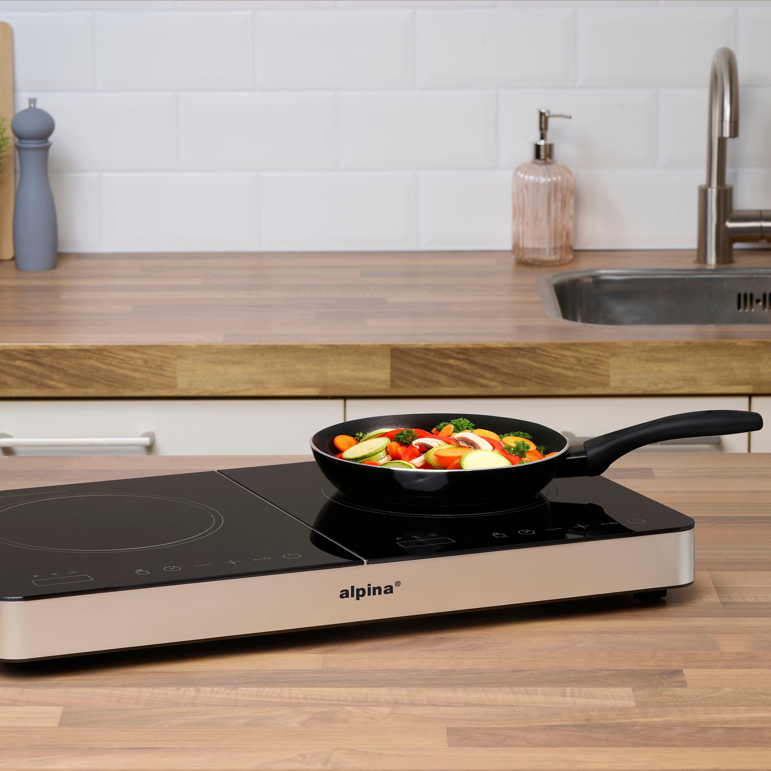 2-Burner Induction Cooktop Cooking Zones Child Lock - Main Image