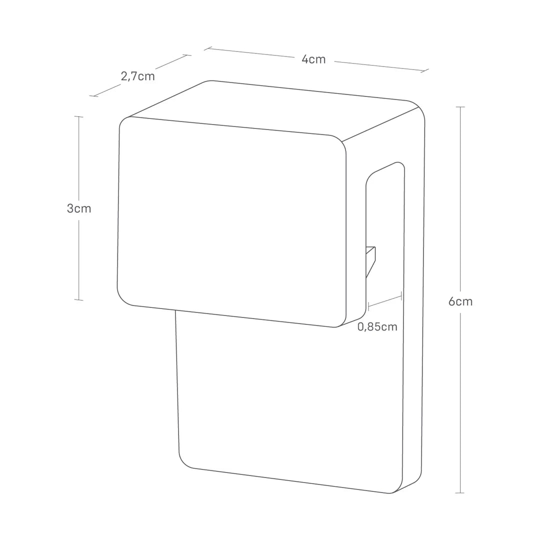 Yamazaki - Toothbrush and tube holder set of 2 - with adhesive hook black or white