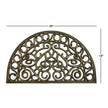 Doormat in half circle shape and bronze colored rubber - RugSmith