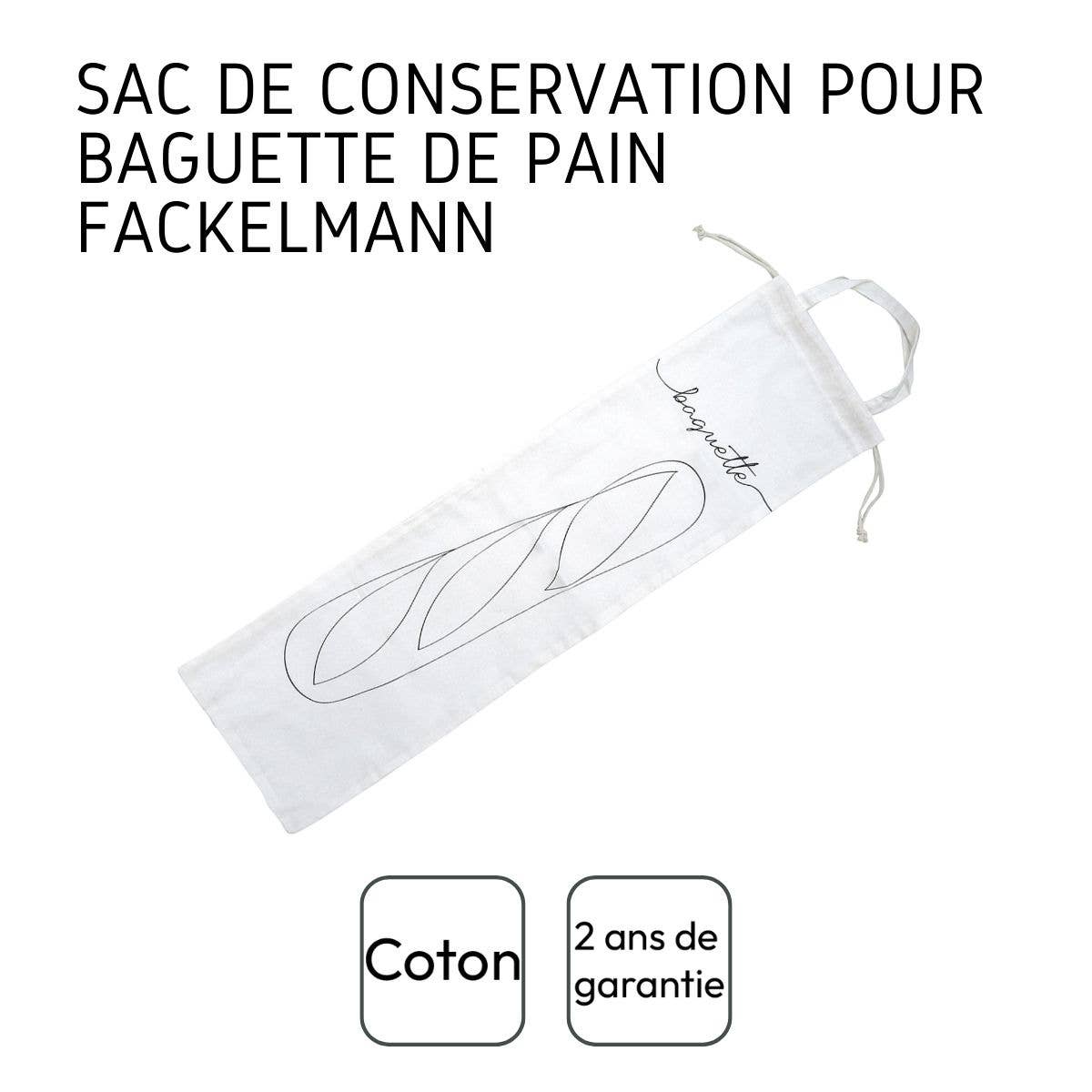 Storage bag for baguette made of cotton