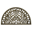 Doormat in half circle shape and bronze colored rubber - RugSmith