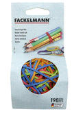 Ball of 190 multicolored rubber bands