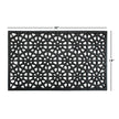 Door mat in black rubber with cast honeycomb - RugSmith