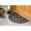 Doormat in half circle shape and bronze colored rubber - RugSmith