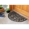 Doormat in half circle shape and bronze colored rubber - RugSmith