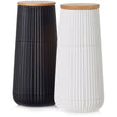 Salt and pepper mills with ceramic grinding mechanisms and oak lids - AdHoc