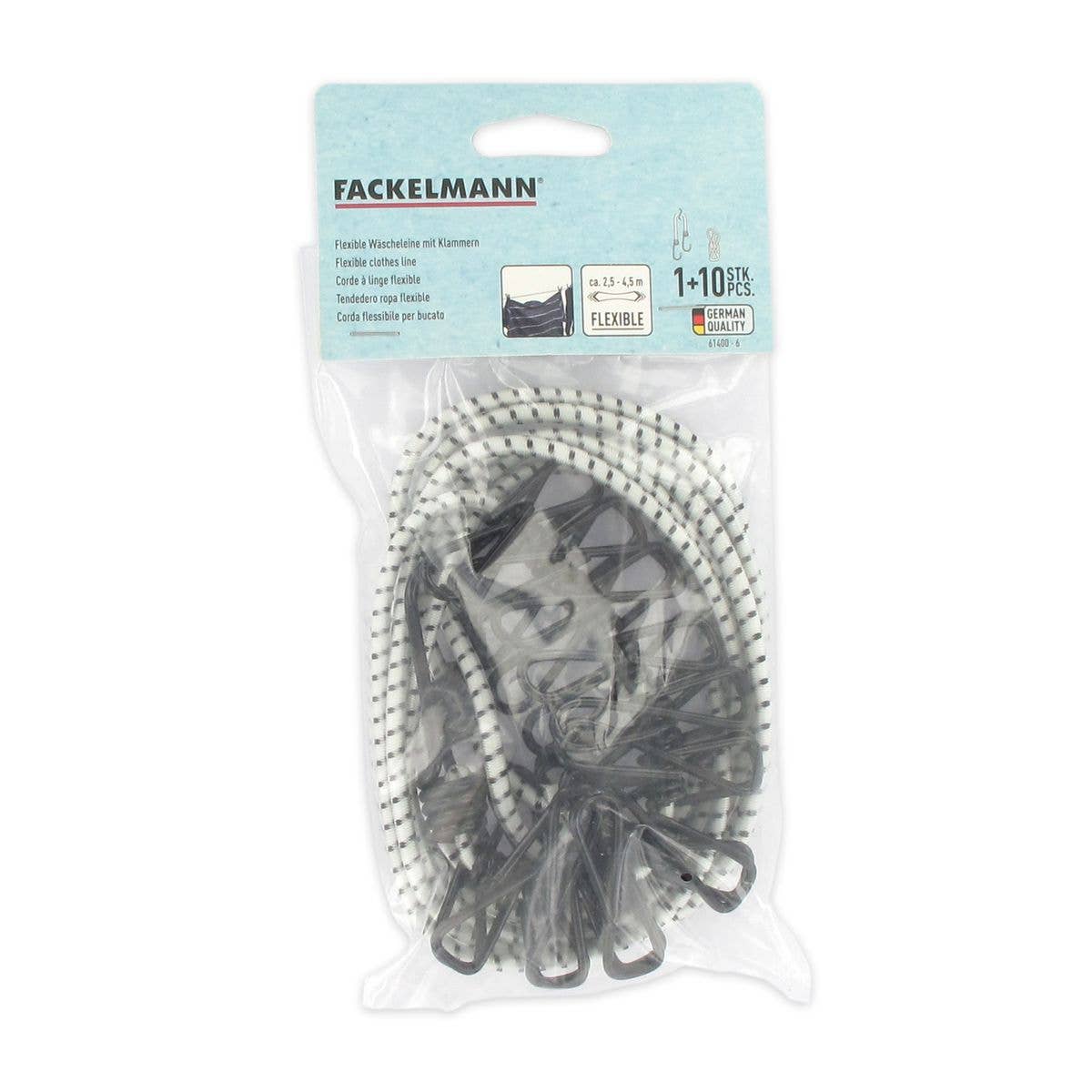 Fackelmann Tecno extendable clothesline 2.5 to 4.5 m