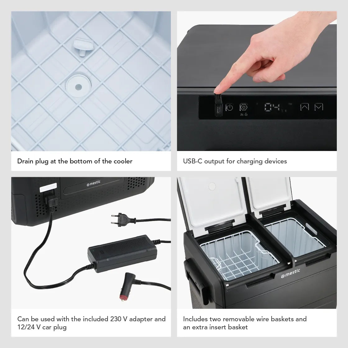 Glacière à compresseur Mestic MCCM-55 AC/DC Dual Zone – 55 litres