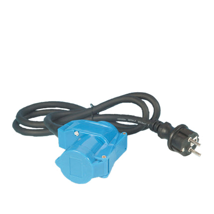 Adapterkabel 1,5 Meter 3x 2,5 mm² mit Schuko-Stecker und Winkelkupplung