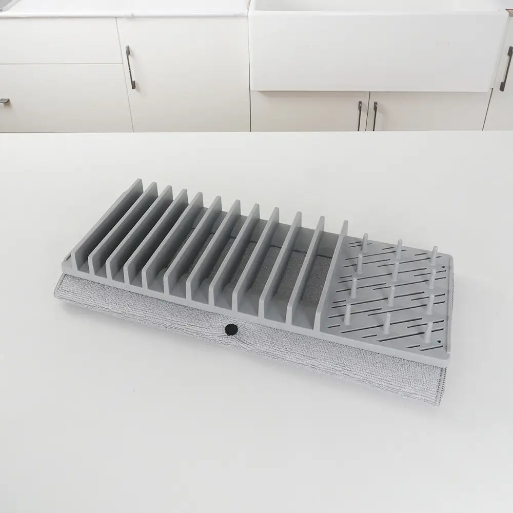 Égouttoir avec tapis de séchage - pliable - séchage rapide et compact - Menastyl