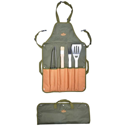 Barbecue - 5 delig gereedsschapsset met schort