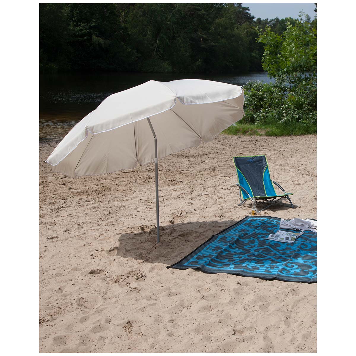 Bo-Camp - Parasol with folding arm Ø 200 cm