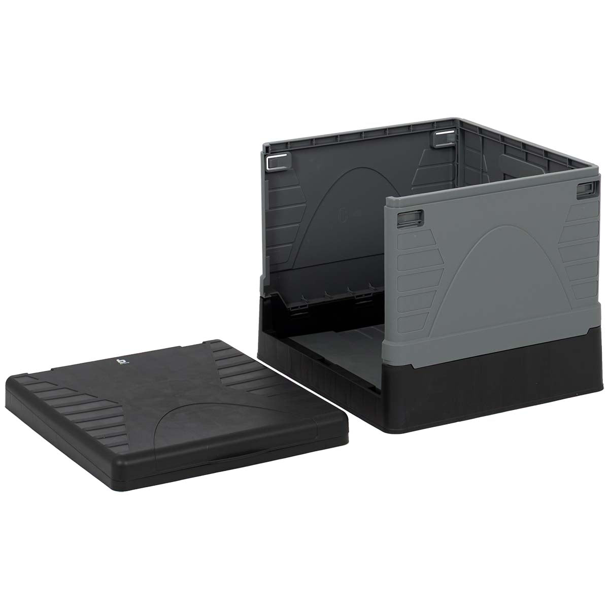 Bo-Camp - Portable folding toilet - Square - black/grey