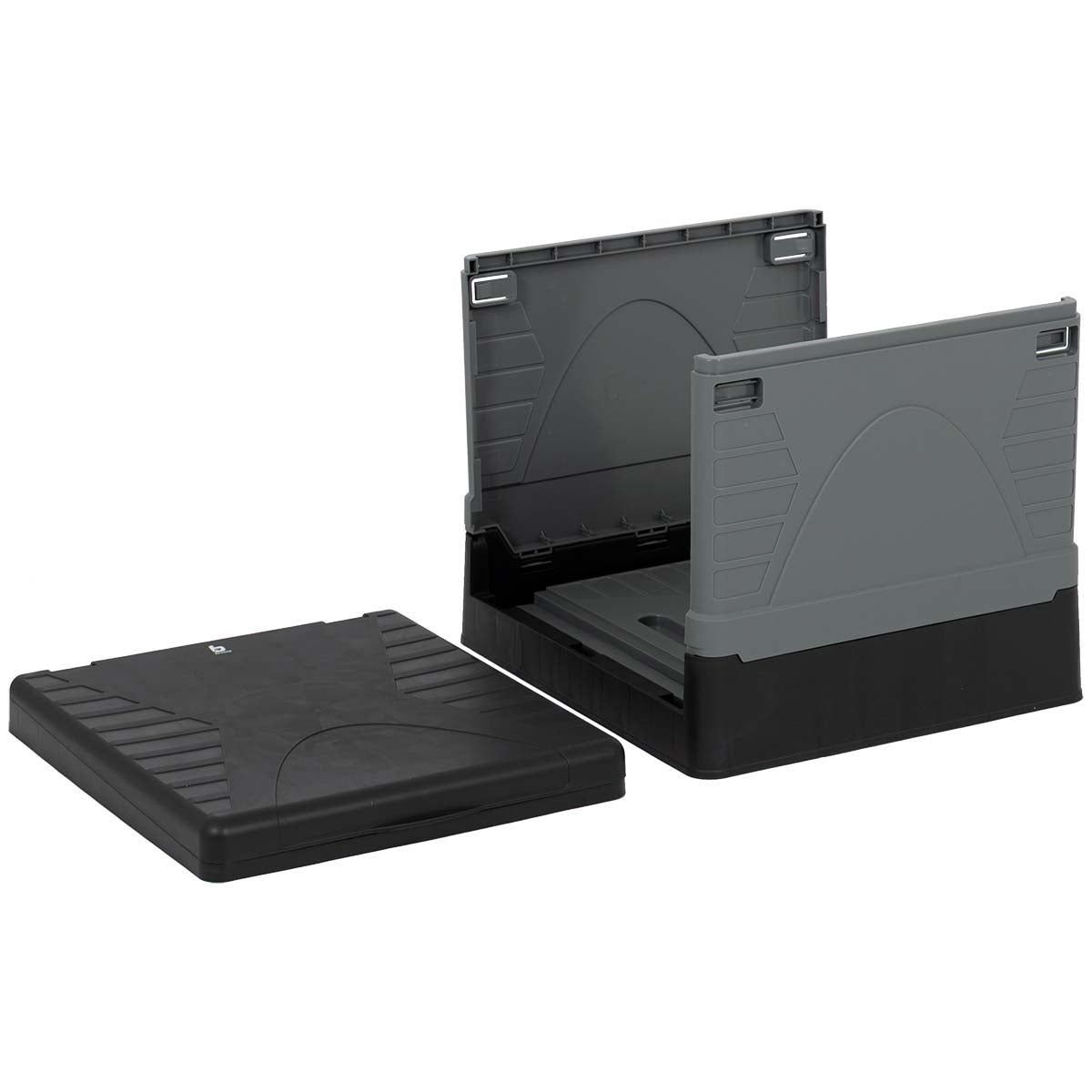 Bo-Camp - Portable folding toilet - Square - black/grey