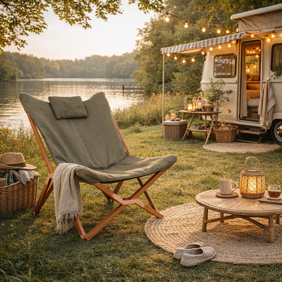 Bo-Camp - Urban Outdoor collection - Relaxstoel - Bloomsbury - L - Oxford Polyester - Groen