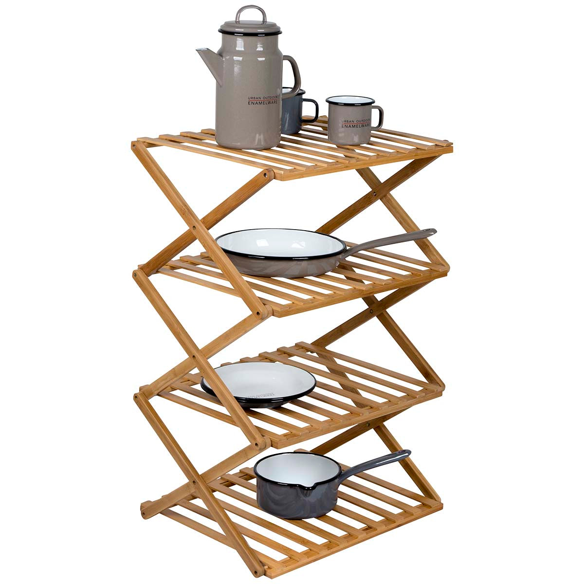 Bamboo Camping Storage Cabinet