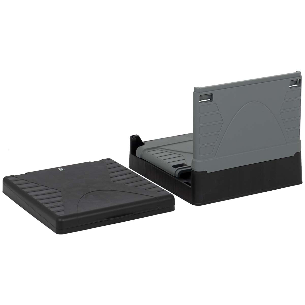 Bo-Camp - Portable folding toilet - Square - black/grey