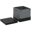 Bo-Camp - Portable folding toilet - Square - black/grey