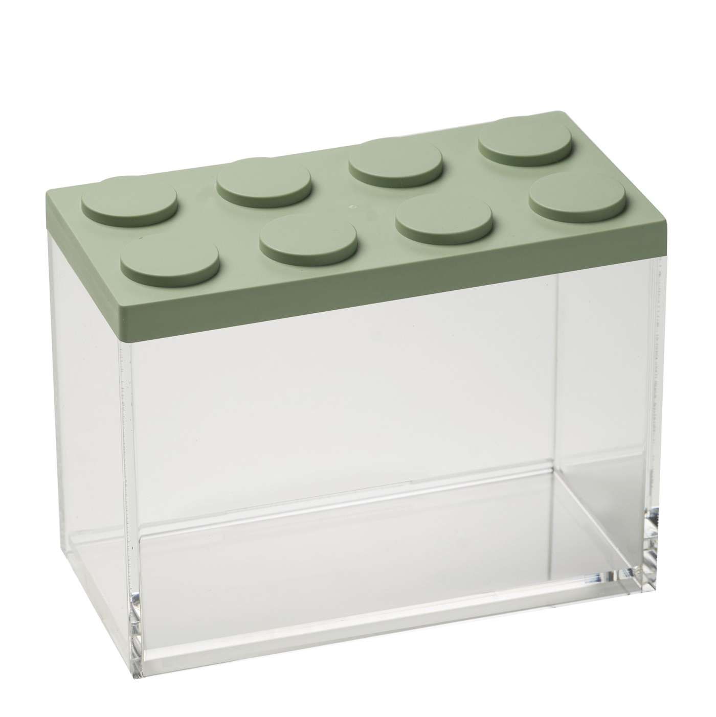 Modulaire opbergdozen BrickStore van Omada opbergdoos van 2 liter laag groen