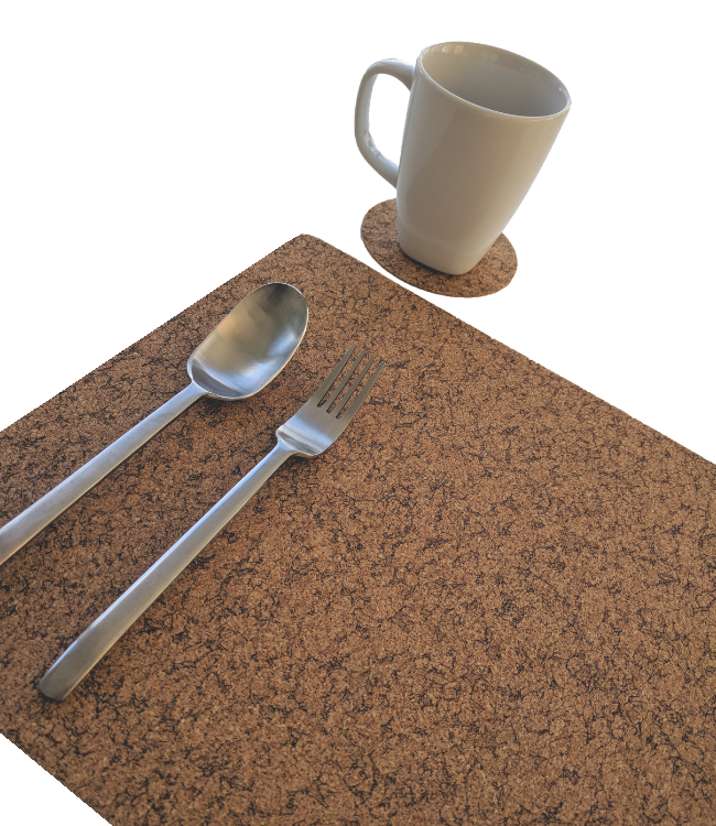 Sous-verres en liège - antidérapants - protection de table - 6 pièces par paquet