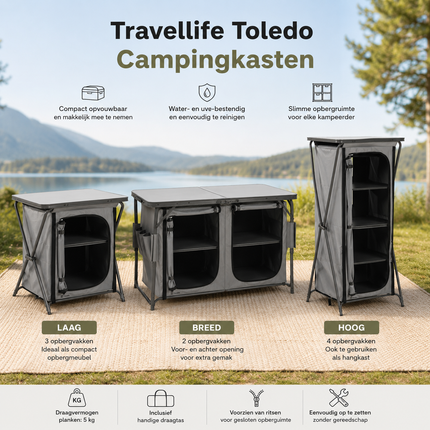 Toledo Foldable Storage Cabinet—3 Different Sizes—Travellife
