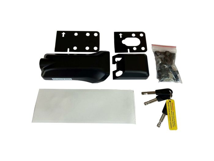 Door Lock Single for van or minibus - black - Milenco