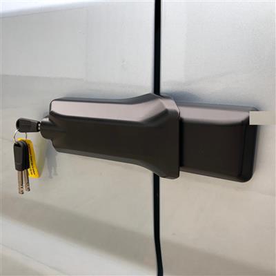 Door Lock Single for van or minibus - black - Milenco