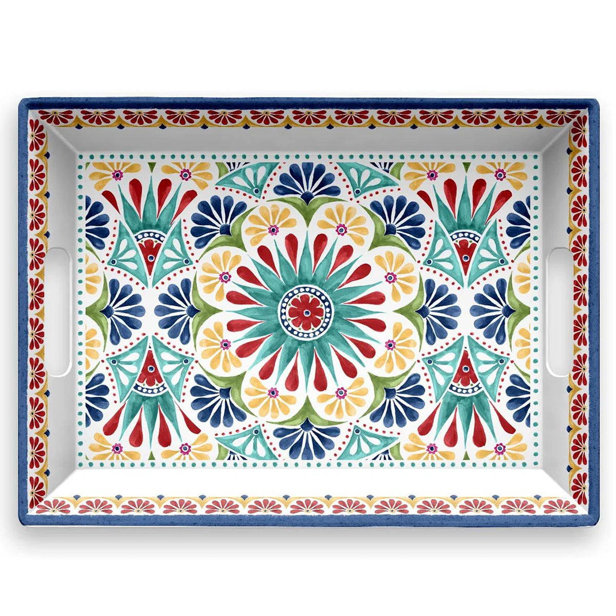 Durable and high-quality melamine tableware with vibrant southern print Rio Medallion