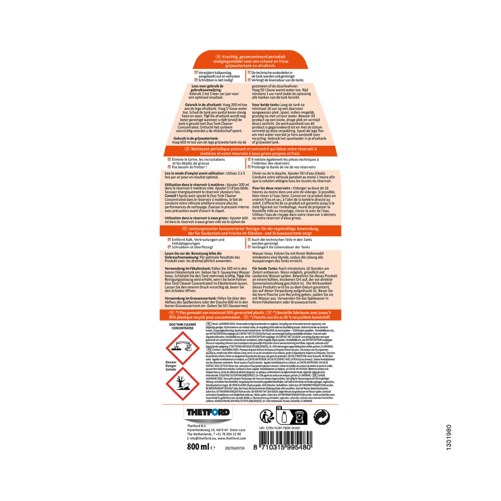 Thetford Duo Tank Cleaner Concentrated 0.8L