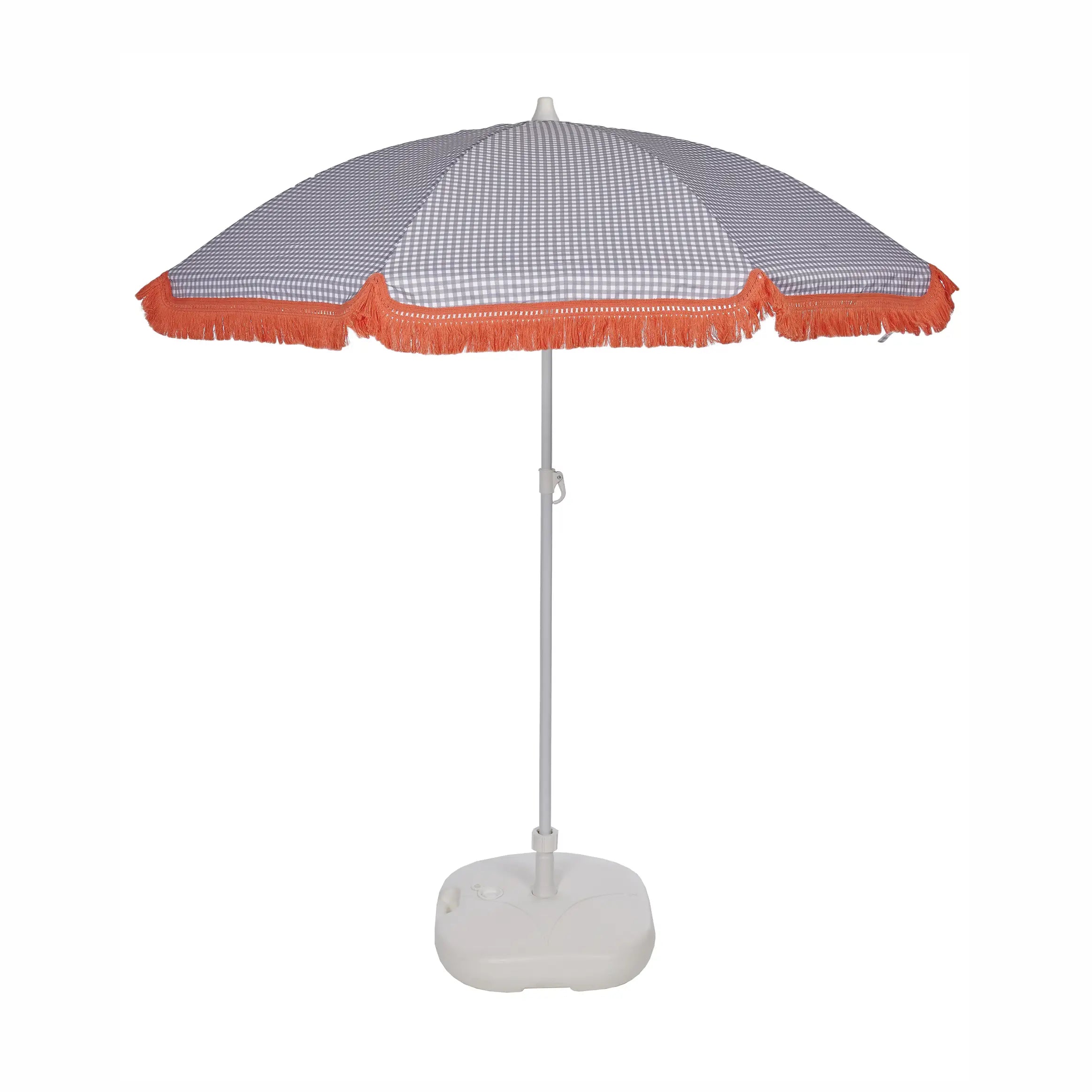 Parasol EZPELETA Bora Vichy à franges – de l’ombre estivale pour tes voyages