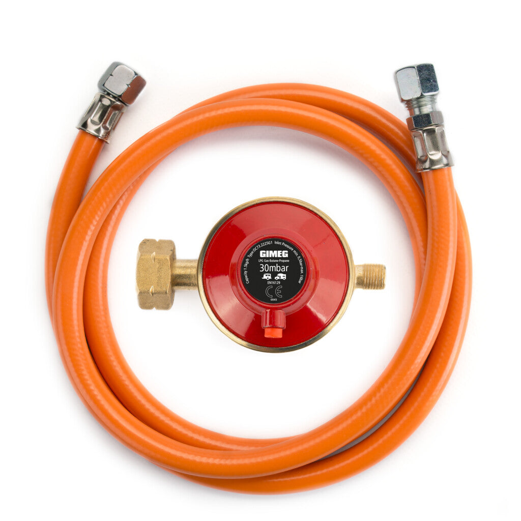 Gas pressure regulator set blow-off valve - 30 mbar - combi X 1/4 inch left (60 cm) - Gimeg