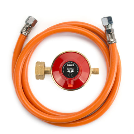 Gasdrukregelaarset afblaasbeveiliging - 30 mbar - kombi X 1/4 inch links (60 cm) - Gimeg