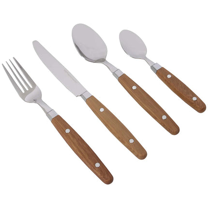 Gimex - Bestekset Nature Line Wood, 16-Delig