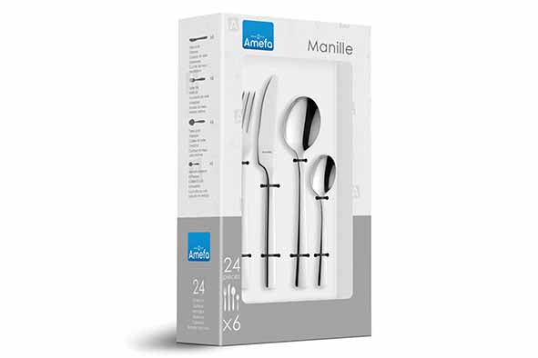 Set de couverts Manille 24 pièces - argent - Amefa