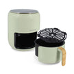 Menastyl airfryer 4,5 l  met handgreep in houtlook - verschillende kleuren