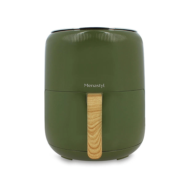 Menastyl airfryer 4,5 l  met handgreep in houtlook - verschillende kleuren