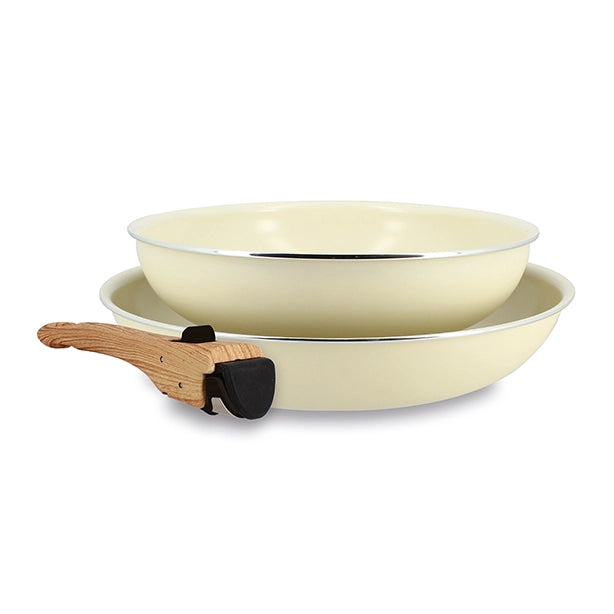 Menastyl - Set de 2 casseroles ou poêles de couleurs différentes