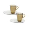 Modular coffee or tea cups pangea - set of 2 with coaster - Omada