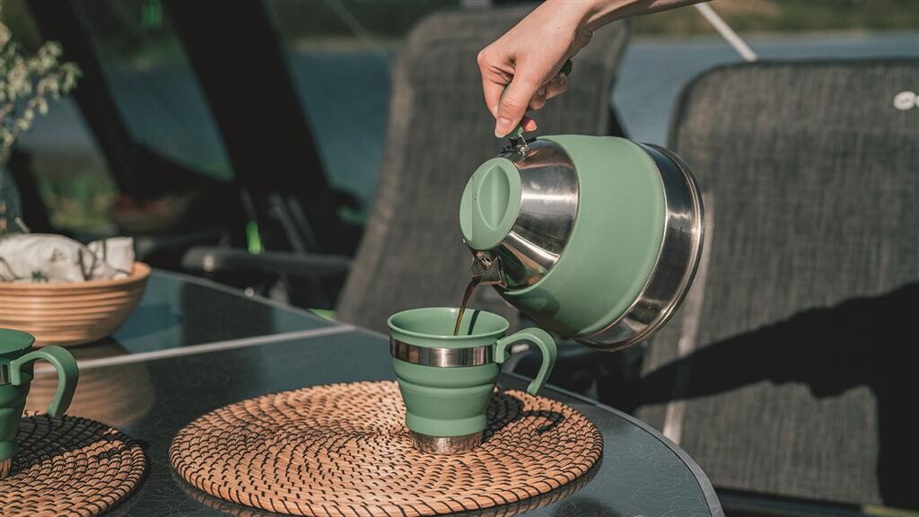 Collaps Inklapbare Koffiekan 1,5L – Compact & Onbreekbaar voor Camper ...