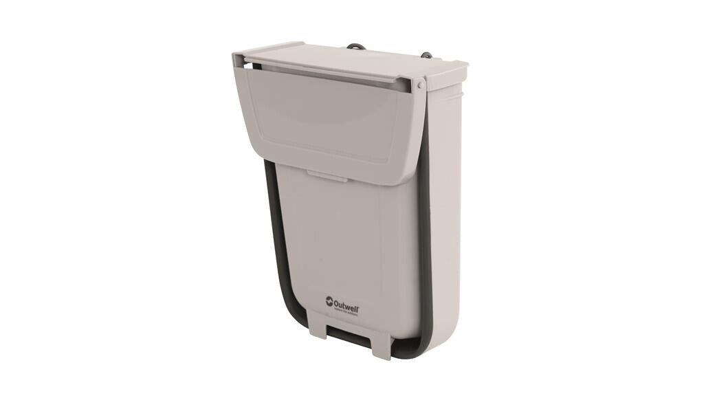 Outwell foldable trash bin - capacity 8L - white gray