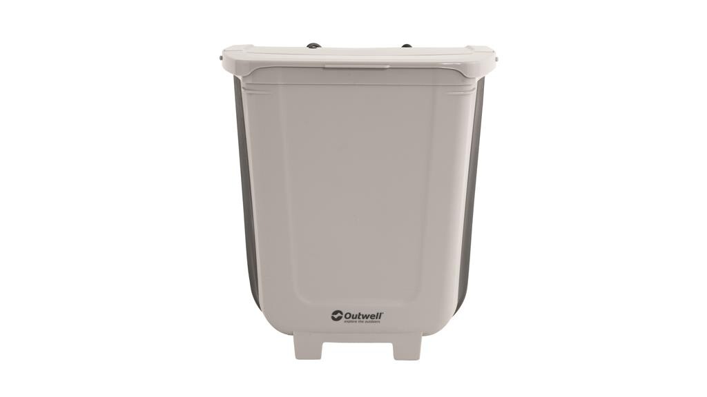 Outwell foldable trash bin - capacity 8L - white gray