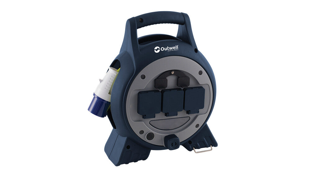 Outwell Mensa Triple power strip with retractable cable and USB/light