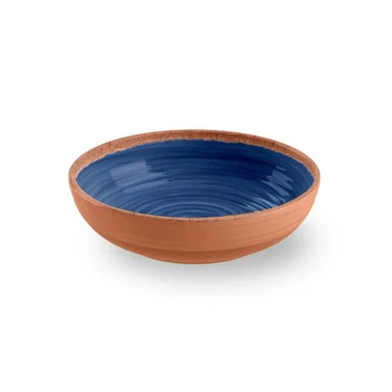 Rustic Swirl Bowl Melamine Green - Blue - White