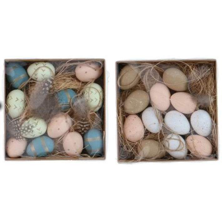Decoration Easter eggs Arti Casa nature ∅3 cm 12 pieces per box