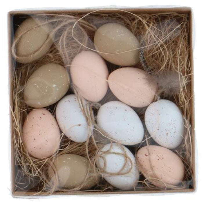 Decoration Easter eggs Arti Casa nature ∅3 cm 12 pieces per box