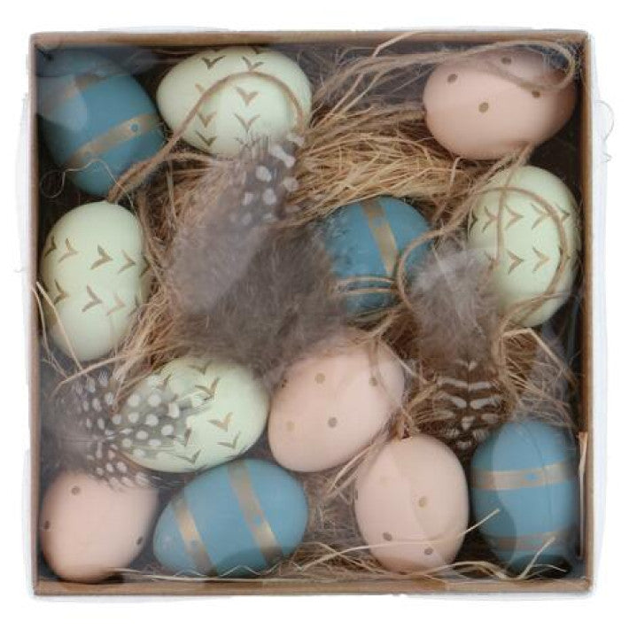 Decoration Easter eggs Arti Casa nature ∅3 cm 12 pieces per box
