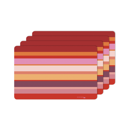 Remember placemats - set of 4 - colorful and robust - 2 designs