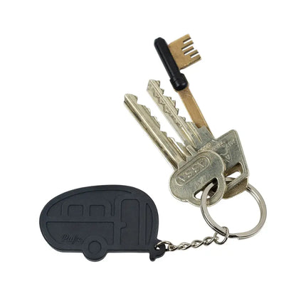 Porte-clés en silicone pour camping-car ou caravane, noir ou gris clair - Pufz