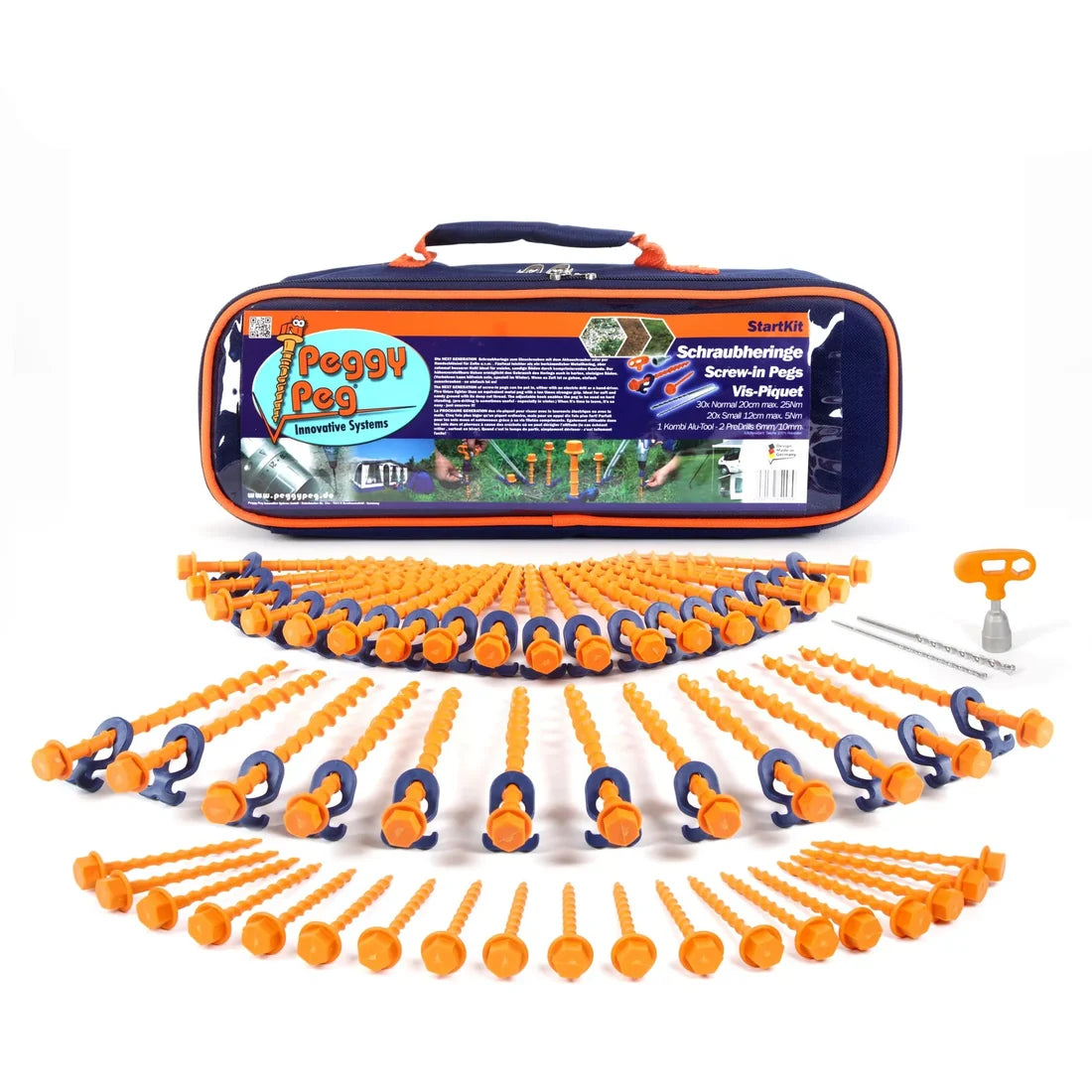 Kit de démarrage de piquets à vis, lot de 50 pièces - Peggy Peg